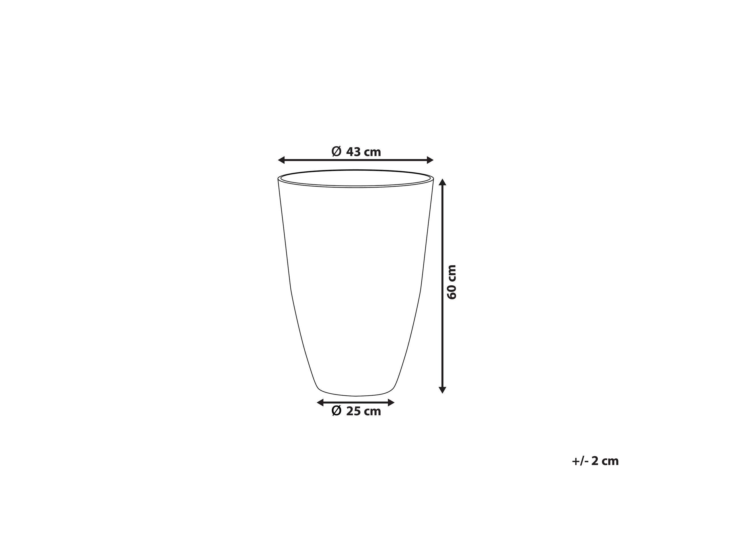 Beliani Vaso per piante medie en Polvere di Pietre Industriale CAMIA  