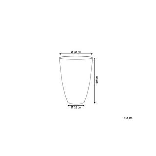 Beliani Vaso per piante medie en Polvere di Pietre Industriale CAMIA  