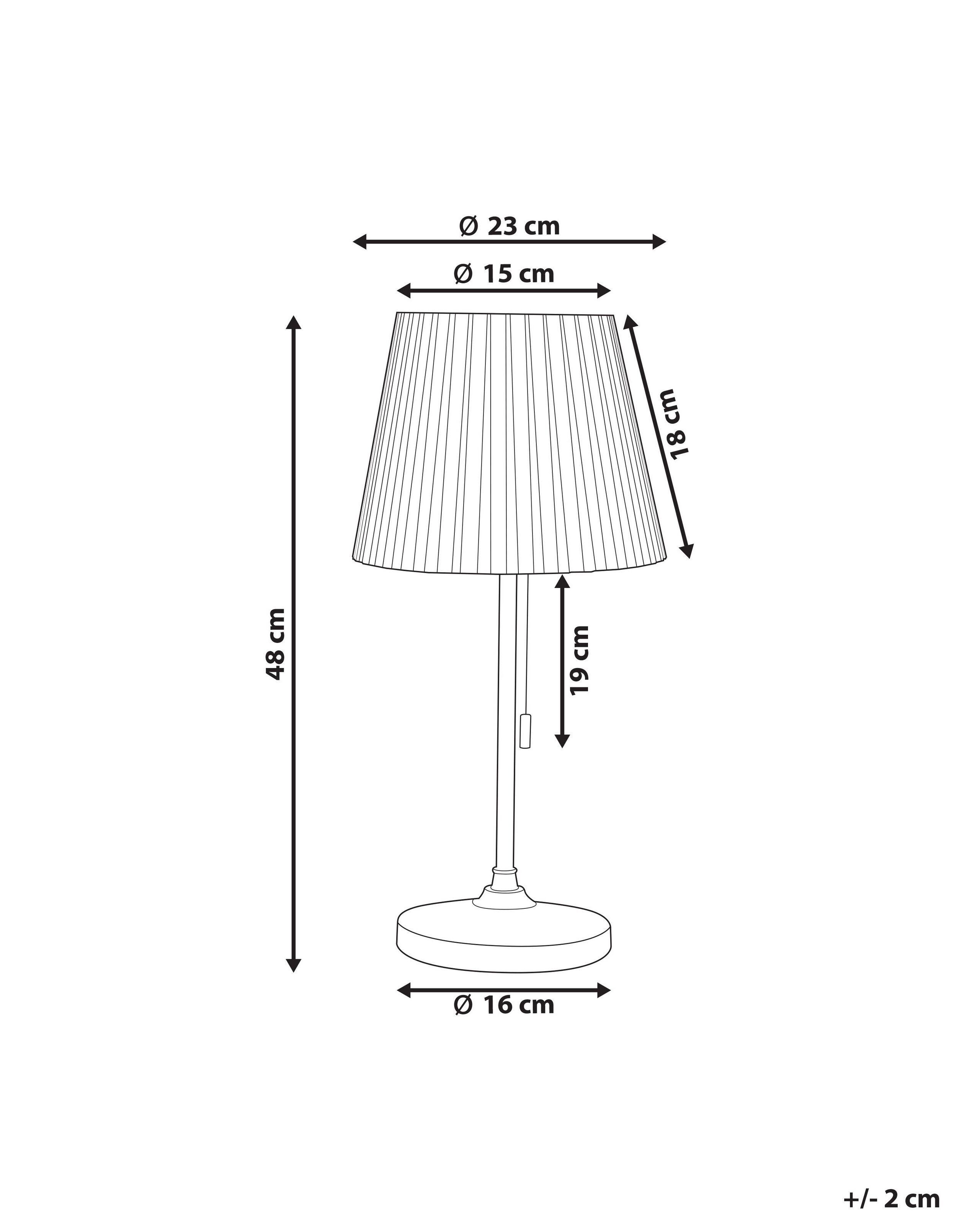 Beliani Lampe à poser en Métal Traditionnel TORYSA  