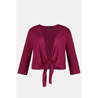 Ulla Popken Bolero in jersey giacca corta maniche 3/4 orlo da annodare  