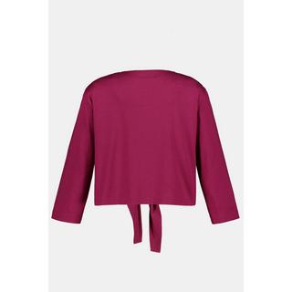 Ulla Popken Bolero in jersey giacca corta maniche 3/4 orlo da annodare  