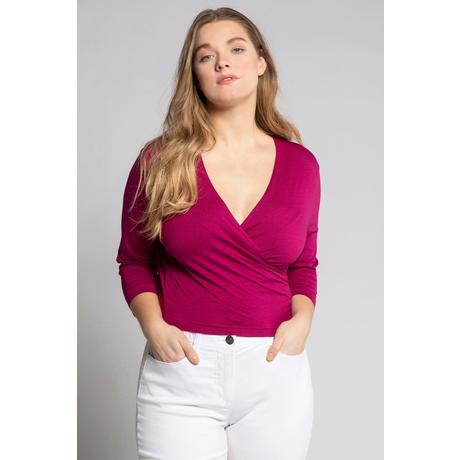 Ulla Popken Bolero in jersey giacca corta maniche 3/4 orlo da annodare  