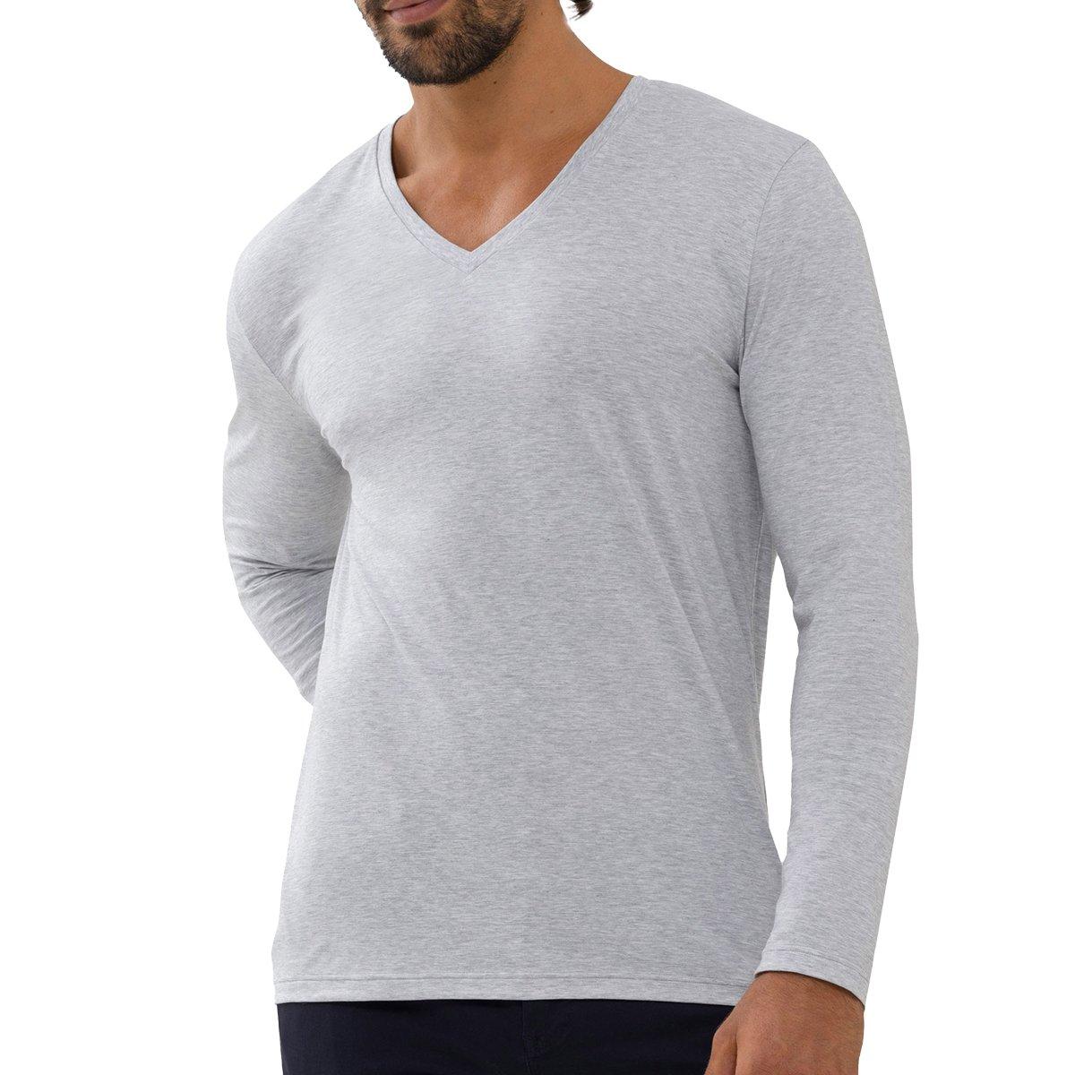 Image of Dry Cotton - Unterhemd Shirt Langarm Herren Grau S