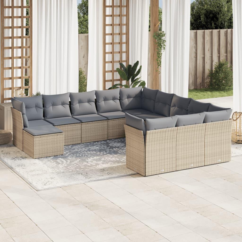 VidaXL set divano da giardino Polirattan  