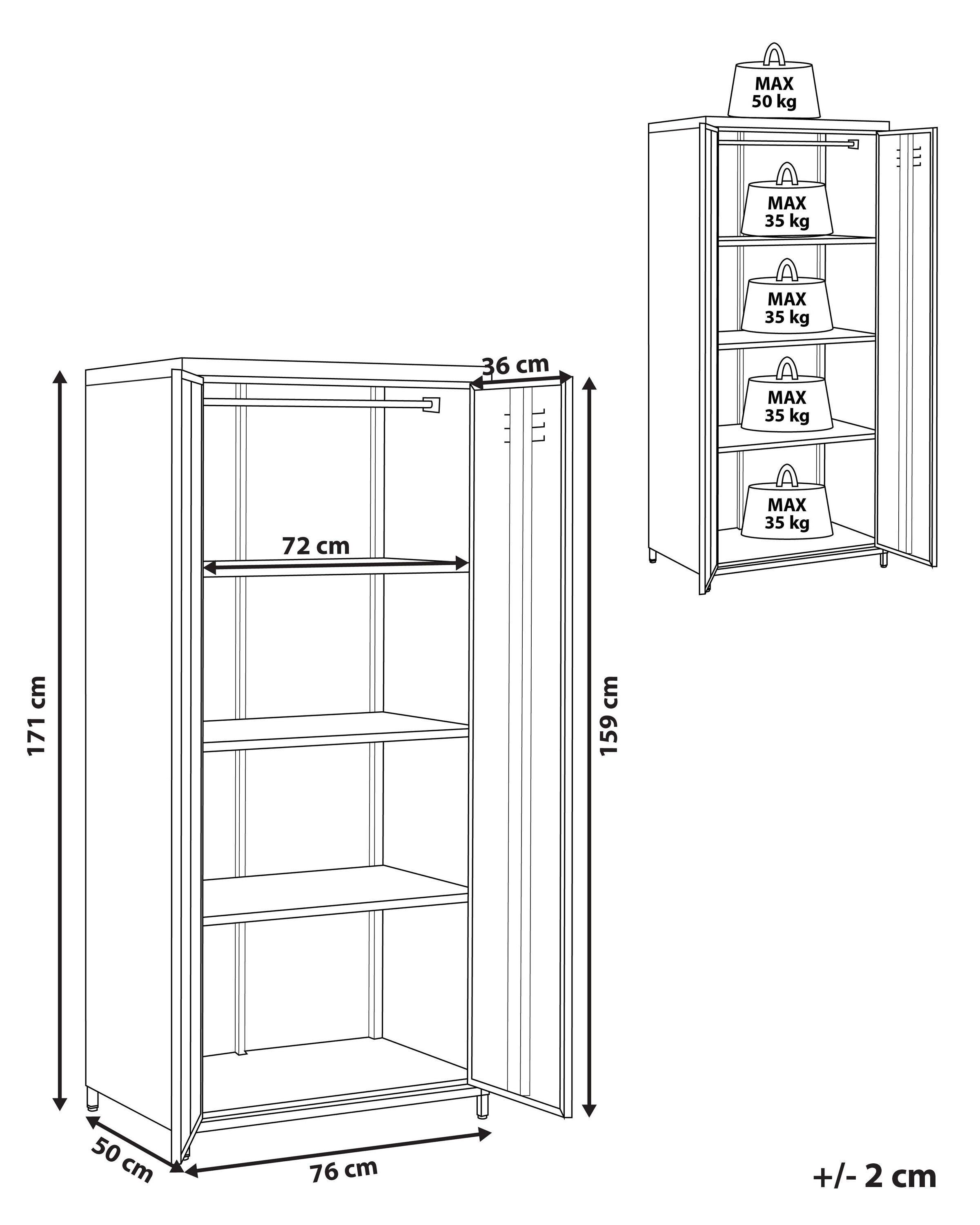 Beliani Armadietto da ufficio en Acciaio Moderno VARNA  