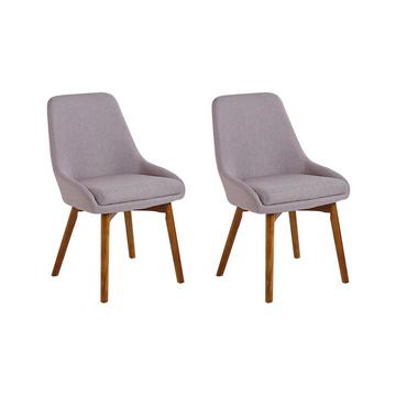 Lot de 2 chaises de salle à manger en Tissu Moderne MELFORT