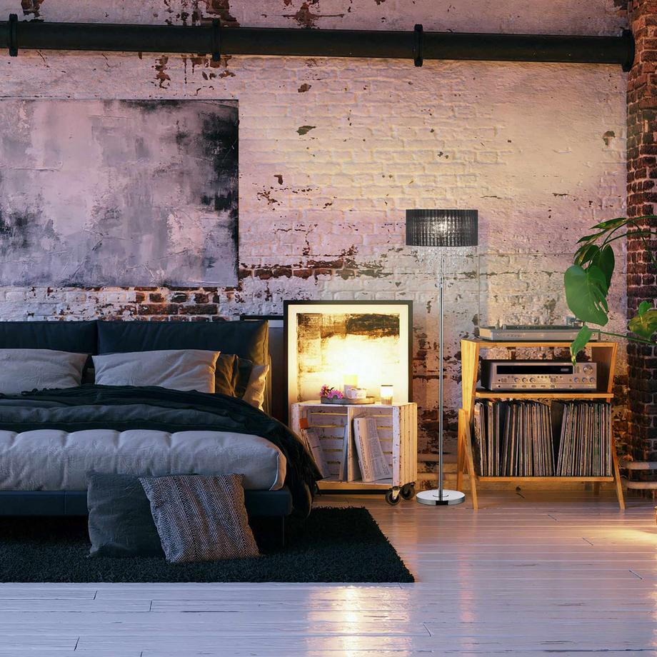 Northix  Stehleuchte mit Kristallen 