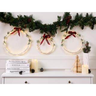 Beliani Set di 3 decorazioni da appendere en Legno di abete Classico KEITELE  