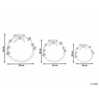 Beliani Set di 3 decorazioni da appendere en Legno di abete Classico KEITELE  