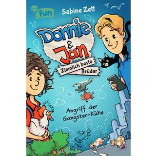 Donnie & Jan - Ziemlich beste Brüder. Angriff der Gangster-Kühe Zett, Sabine; Stieglitz, Daniel (Illustrationen) Copertina rigida 