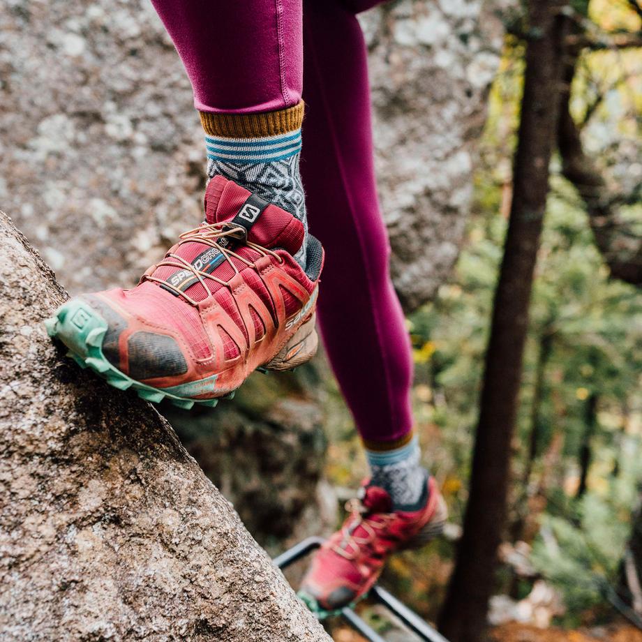 Darn Tough Vermont  Darn Tough Chaussettes Femme Micro Crew Randonnée Motif Laine Mérinos 