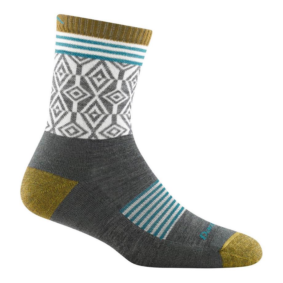 Darn Tough Chaussettes Femme Micro Crew Randonnée Motif Laine Mérinos