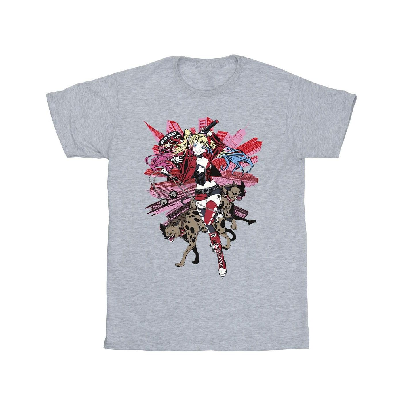 Image of Harley Quinn Hyenas Tshirt Mädchen Grau 104