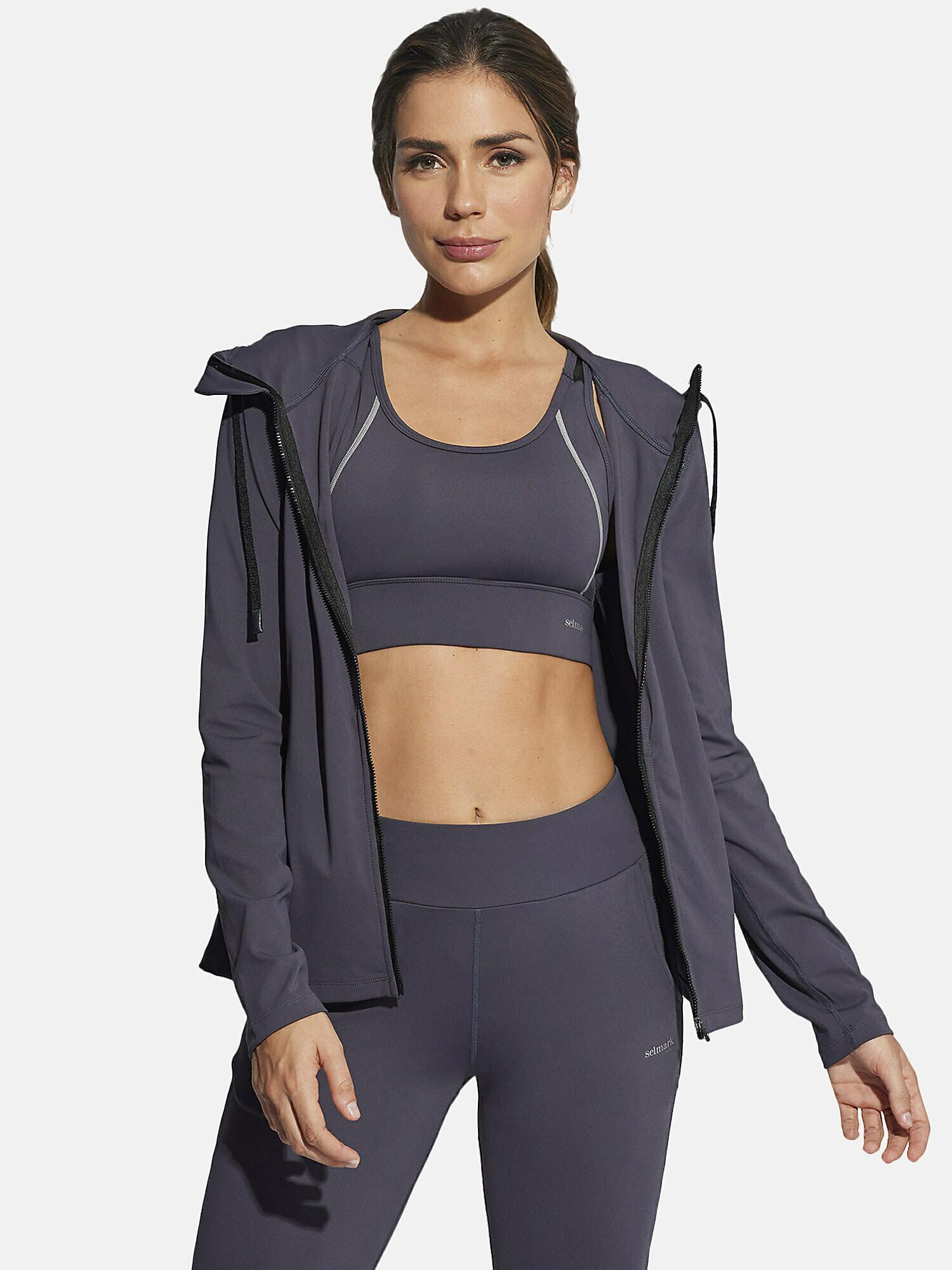 Image of Sportjacke Mit Reißverschluss Und Kapuze Tech St5 Unisex Grau S
