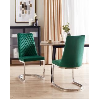 Beliani Lot de 2 chaises en Velours Moderne ALTOONA  