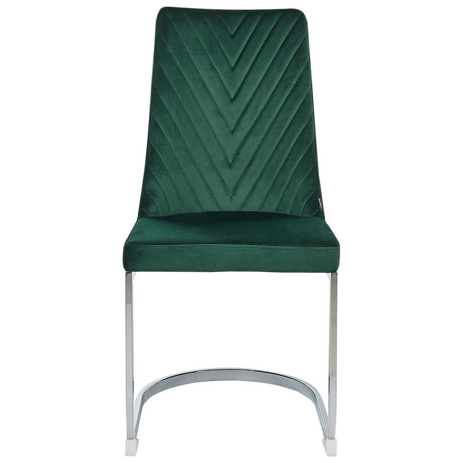 Beliani Lot de 2 chaises de salle à manger en Velours Moderne ALTOONA  