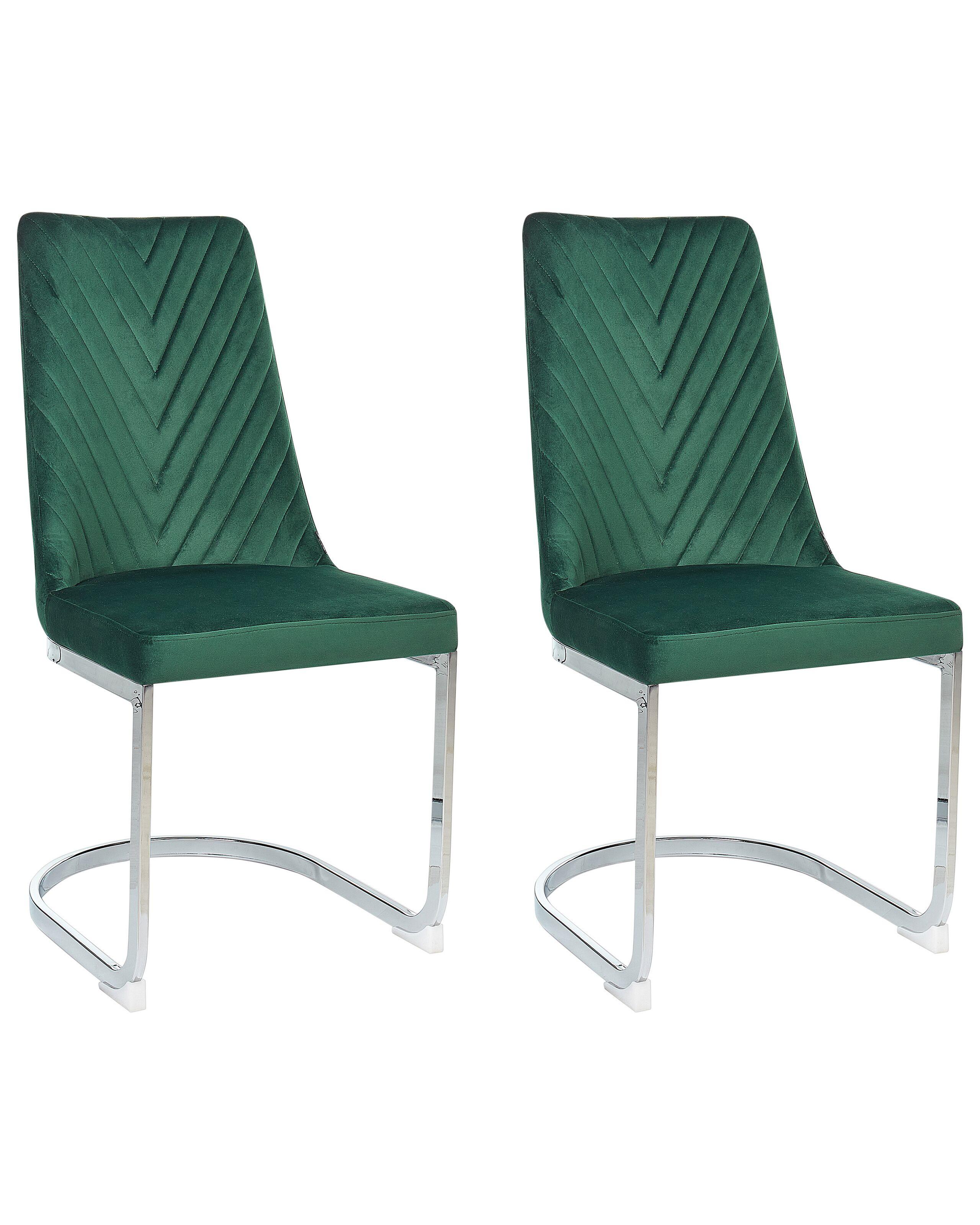 Beliani Lot de 2 chaises en Velours Moderne ALTOONA  