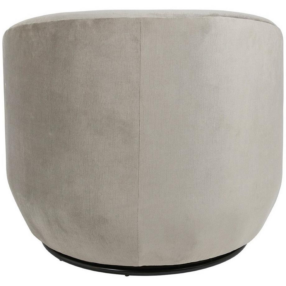 Blanc d'Ivoire Fauteuil Lisette velours greige  