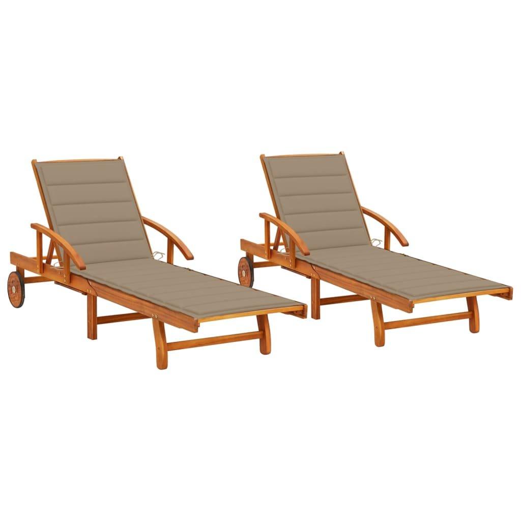 VidaXL Chaise longue bois d'acacia  