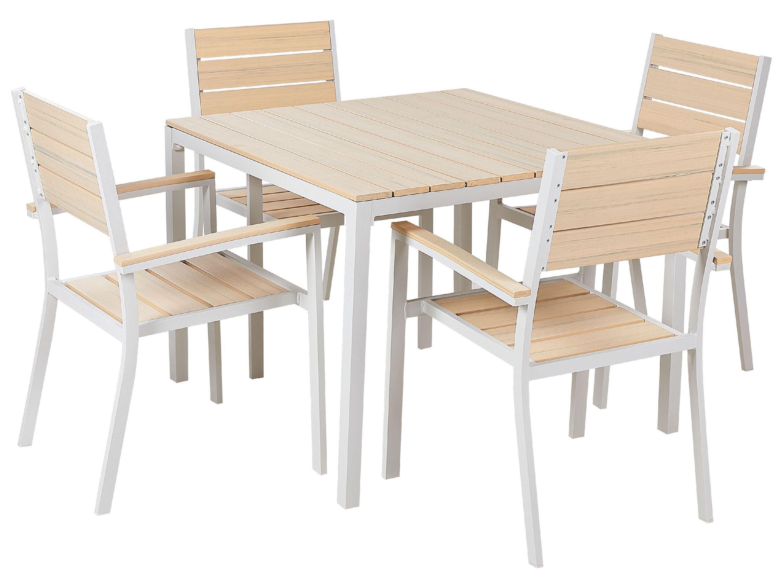 Beliani Set da pranzo da giardino en Legno plastico Moderno PRATO  