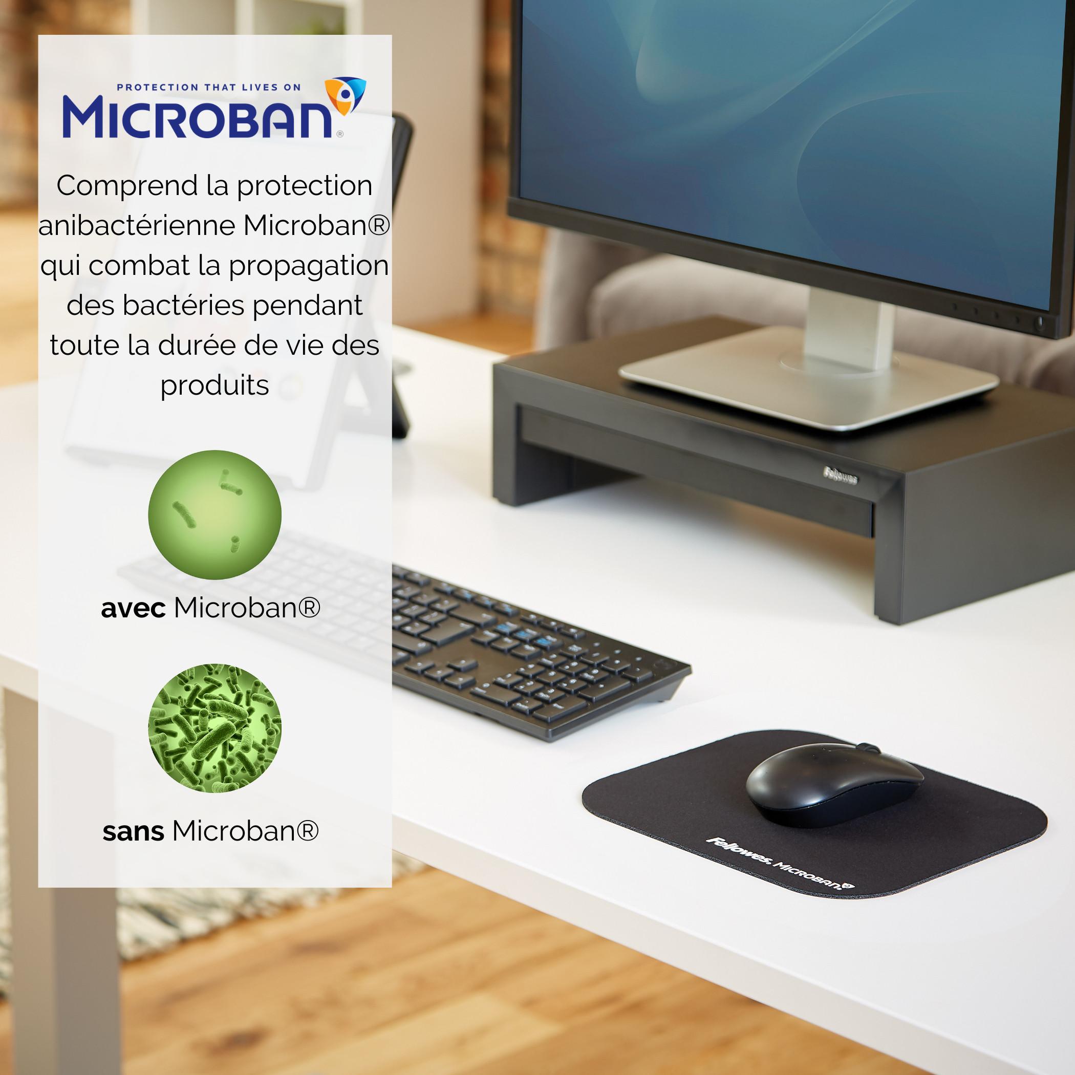 Fellowes  FELLOWES Mausmatte 5933907 antibakteriell schwarz 