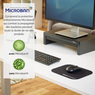 Fellowes  FELLOWES Mausmatte 5933907 antibakteriell schwarz 