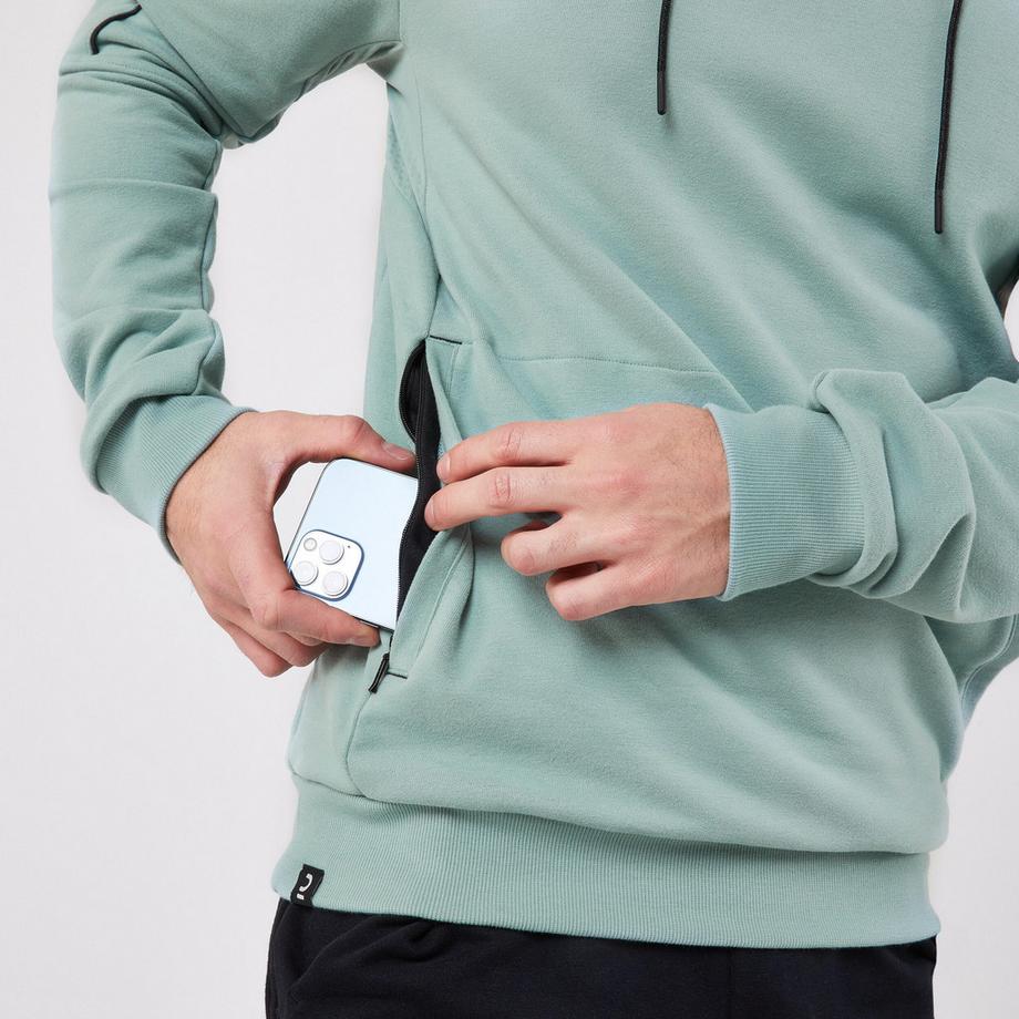 ARTENGO  Felpa uomo tennis con cappuccio poliestere 