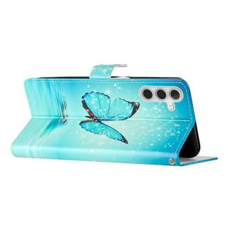 Cover-Discount  Galaxy S23 FE - Étui en cuir coque papillon bleu 