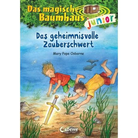 Das magische Baumhaus junior (Band 28) - Das geheimnisvolle Zauberschwert Pope Osborne, Mary; Loewe Kinderbücher (Hrsg.); Knipping, Jutta (Illustrationen); Rahn, Sabine (Übersetzung) Copertina rigida 