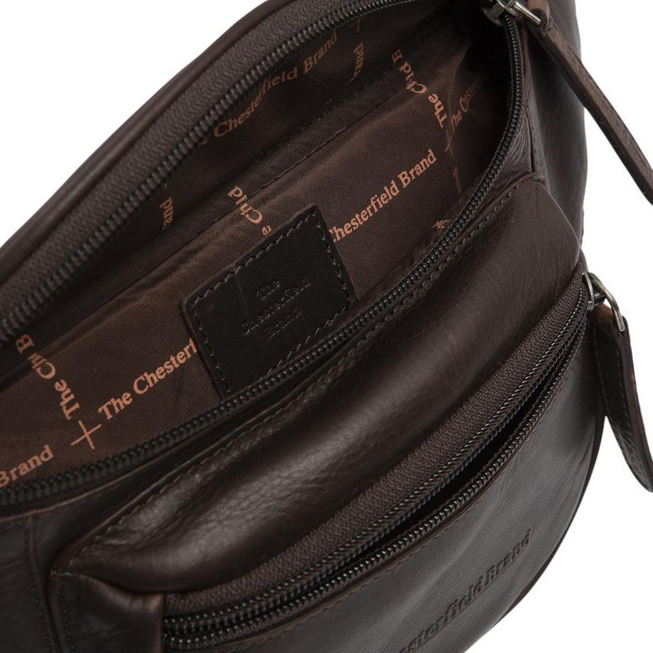 Chesterfield Sac banane en cuir marron  