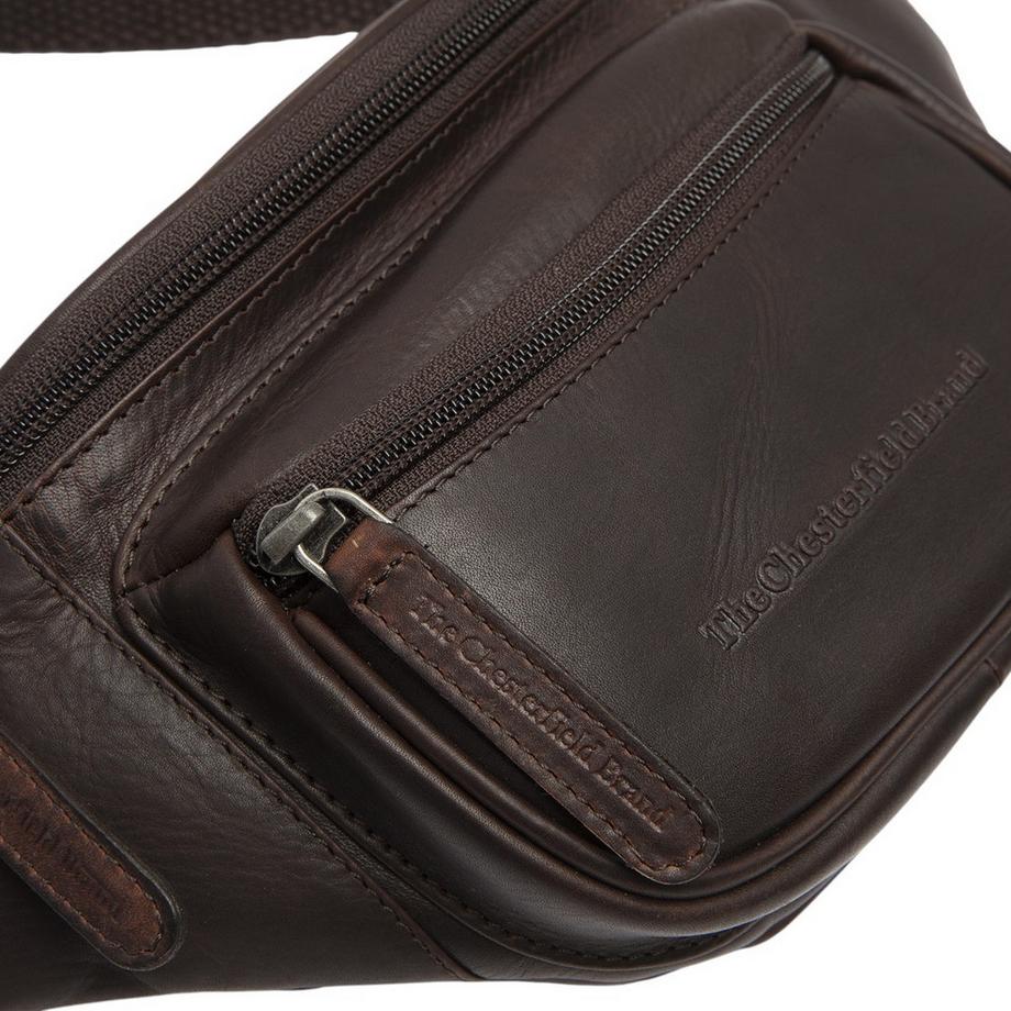 Chesterfield Sac banane en cuir marron  