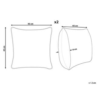 Beliani Kissen 2er Set aus Baumwolle Modern ARALES  