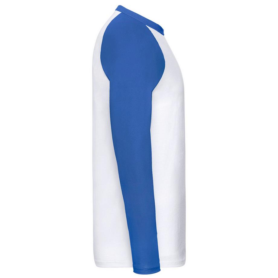 Fruit of the Loom T-shirt Baseball Maniche Lunghe  