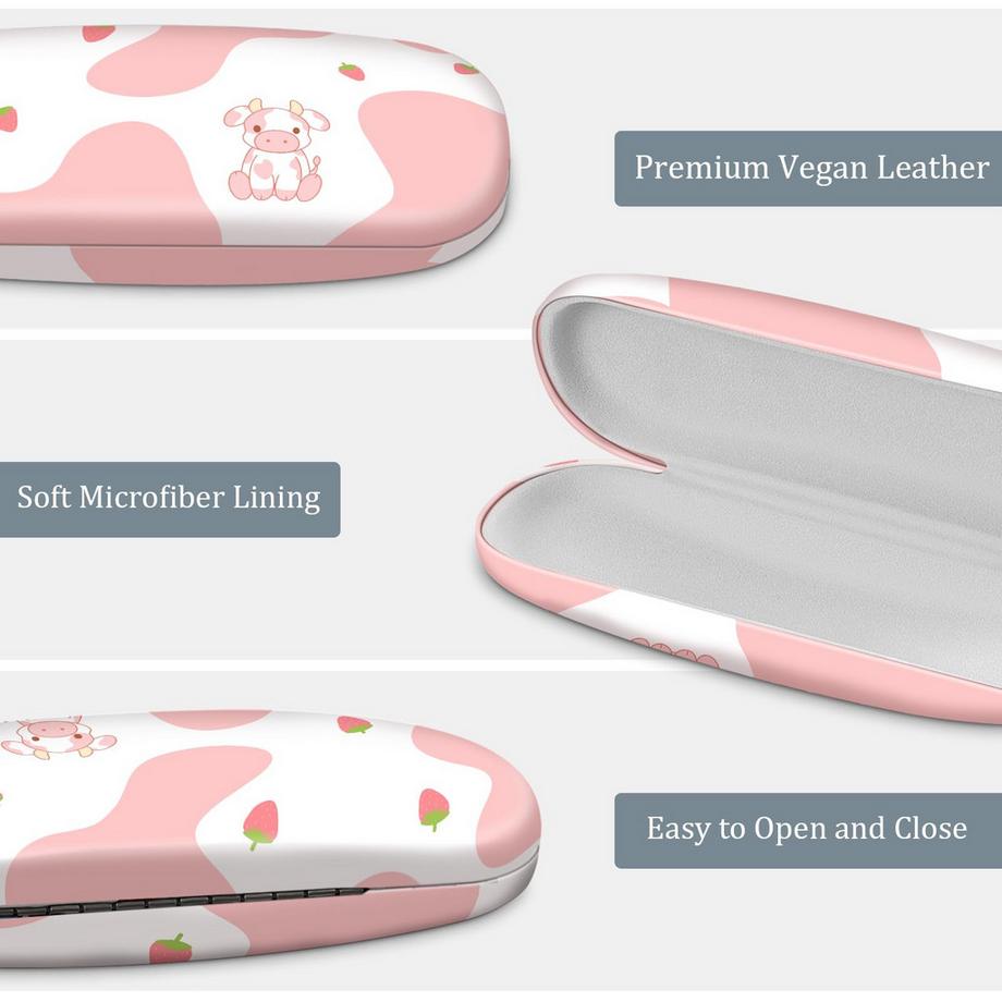 Only-bags.store  Tragbares Hartschalen-Brillenetui mit Brillenputztuch - Etui für Brillen und Sonnenbrillen 