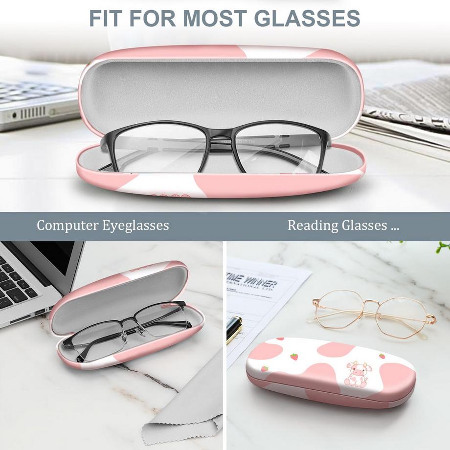 Only-bags.store  Tragbares Hartschalen-Brillenetui mit Brillenputztuch - Etui für Brillen und Sonnenbrillen 