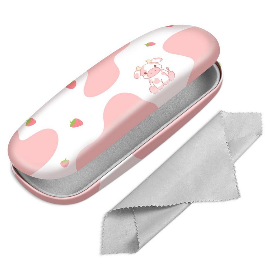 Only-bags.store  Tragbares Hartschalen-Brillenetui mit Brillenputztuch - Etui für Brillen und Sonnenbrillen 