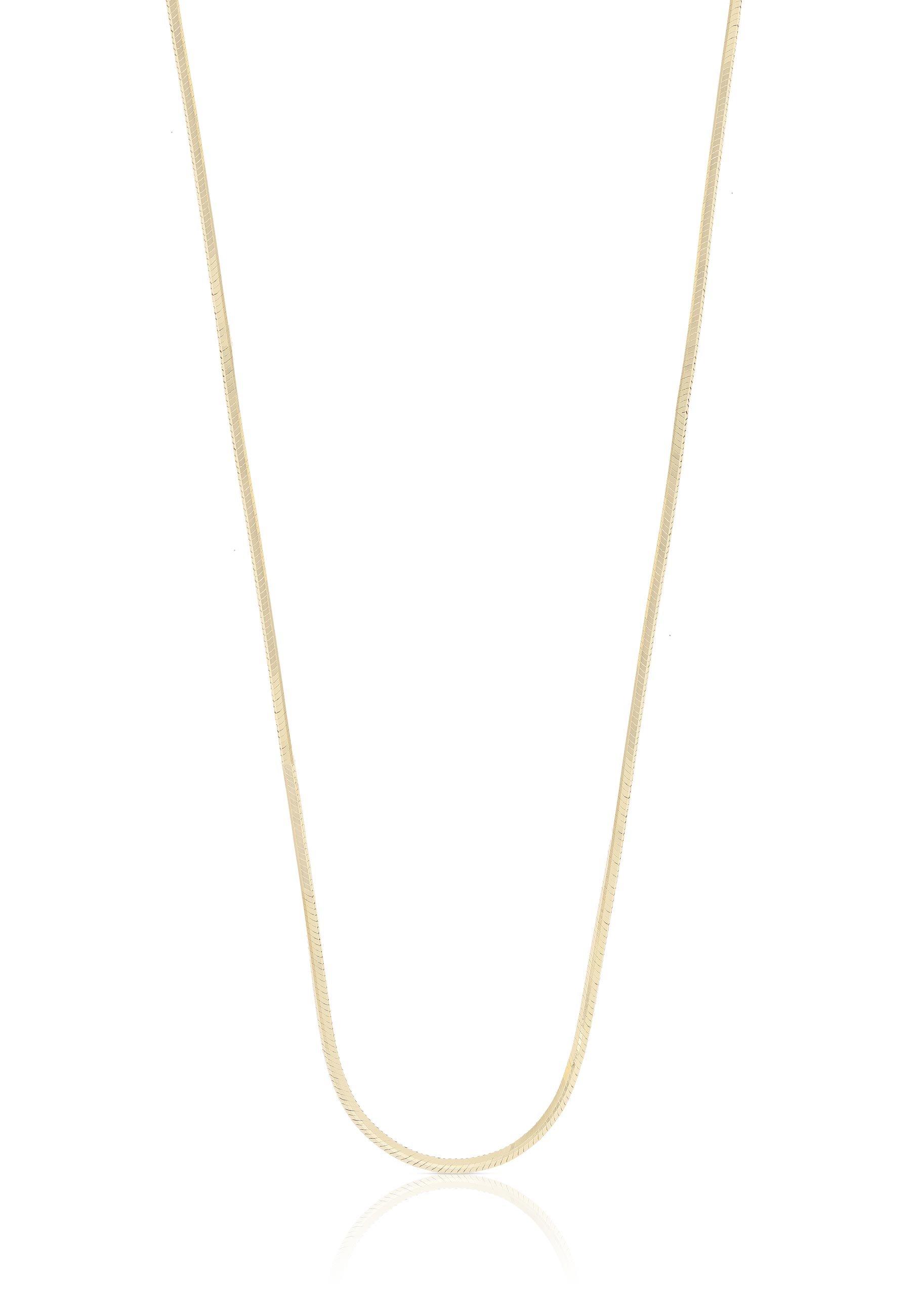 MUAU Schmuck  Collier Schlange Gelbgold 750, 1mm, 50cm 