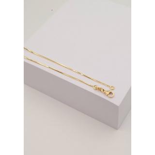 MUAU Schmuck  Collier Schlange Gelbgold 750, 1mm, 50cm 