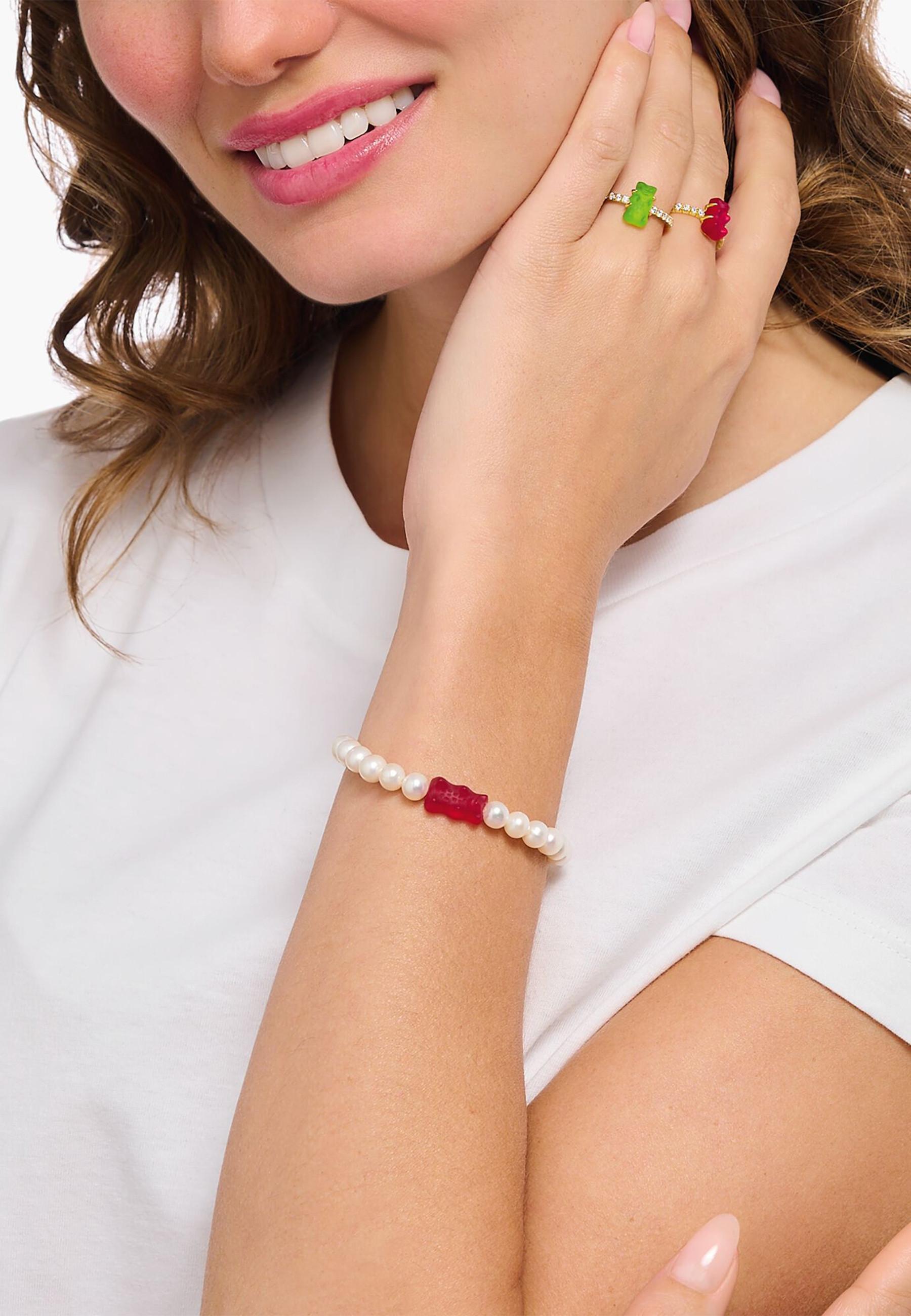 Thomas Sabo  Bracelet HARIBO Perle & Ours d'or Rouge 