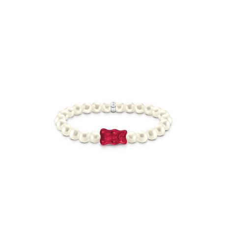 Thomas Sabo  Bracelet HARIBO Perle & Ours d'or Rouge 