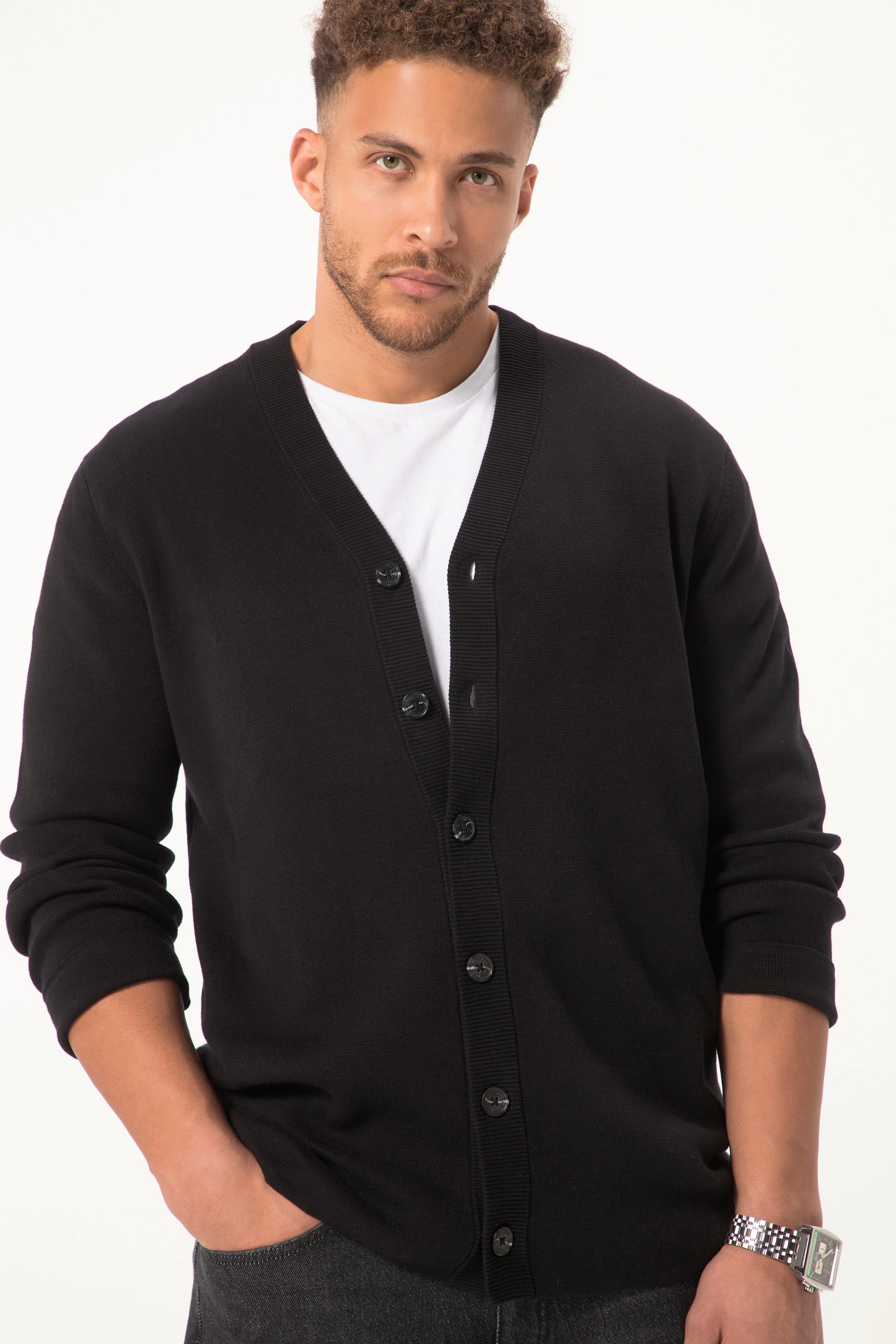 Sthuge  Cardigan col en V, esprit université américaine - jusqu'au 8 XL 