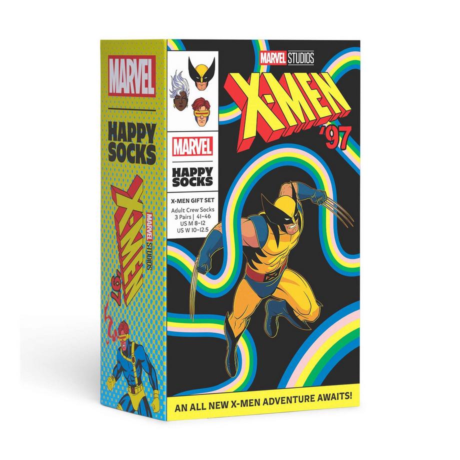 Happy Socks MARVEL X-Men Confezione da 3 Calzini Set Regalo  