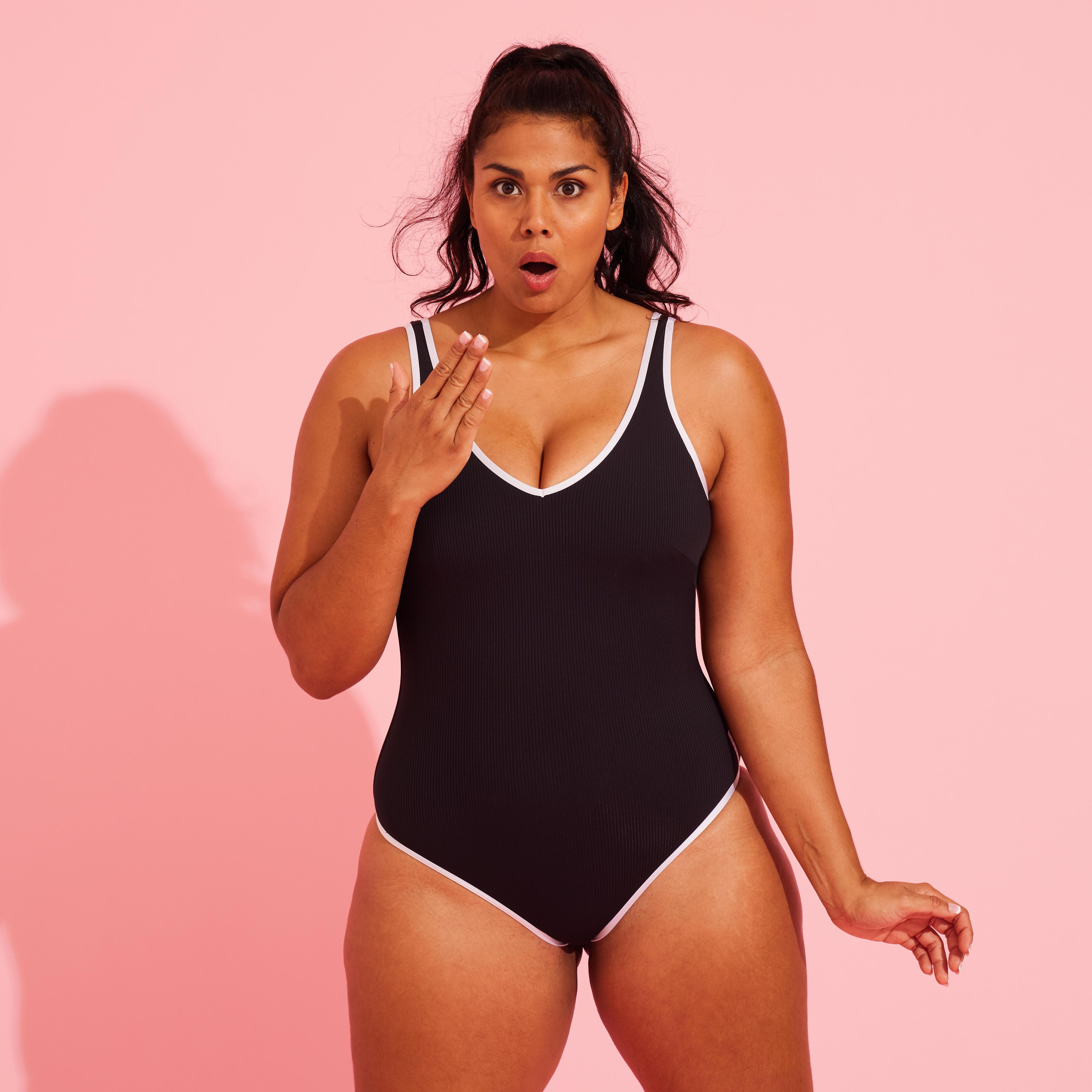 Image of Badeanzug - Ines Damen Schwarz Leicht 48