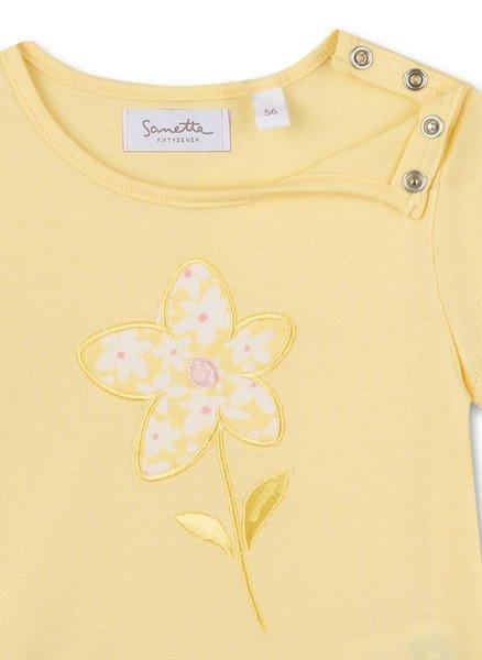 Sanetta Fiftyseven  Baby Mädchen T-Shirt Blume gelb 