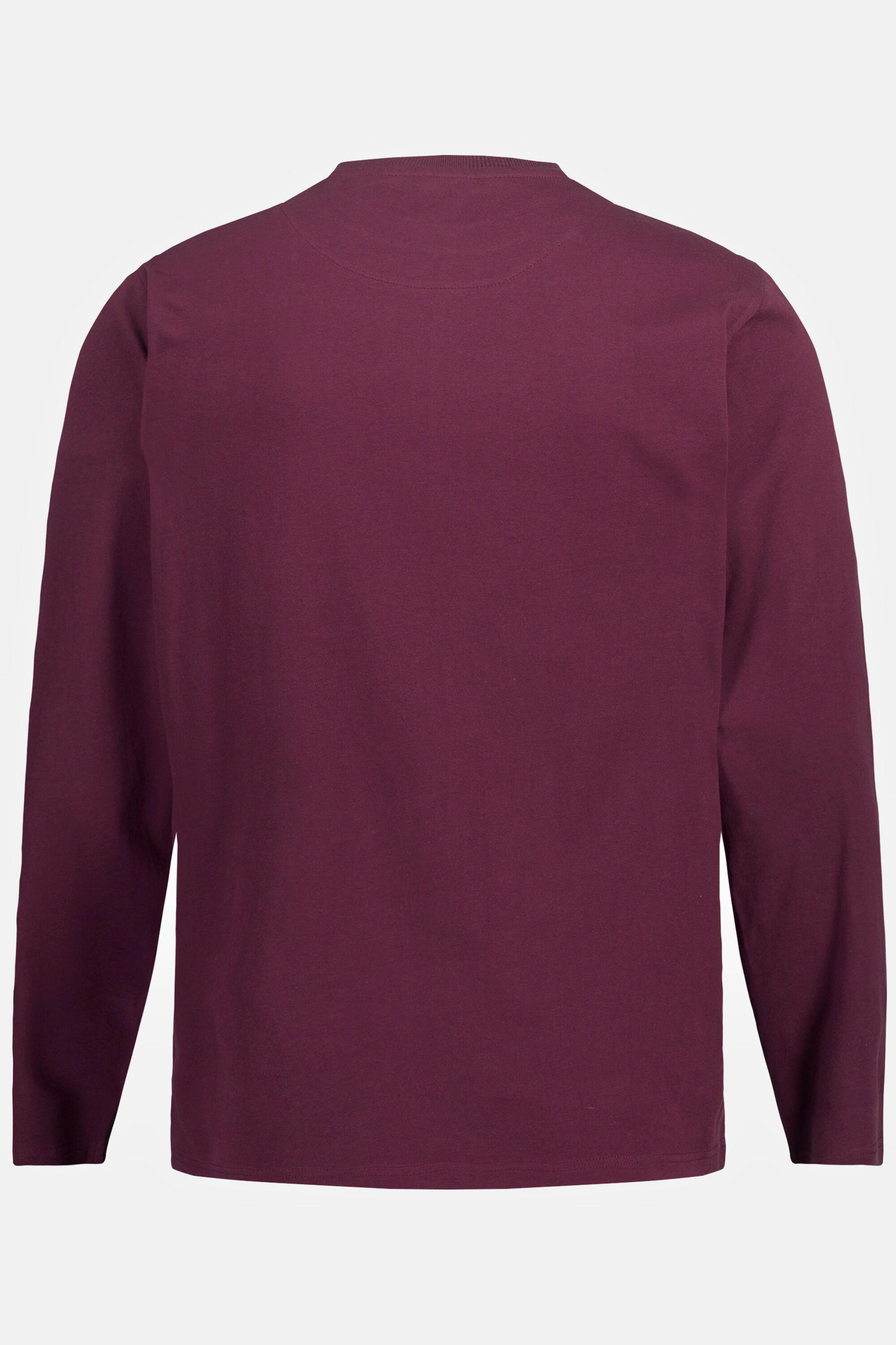 JP1880  Maglia basic a maniche lunghe rosso vino scuro 