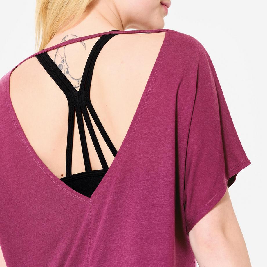 DOMYOS  T-shirt femme danse moderne fluide 