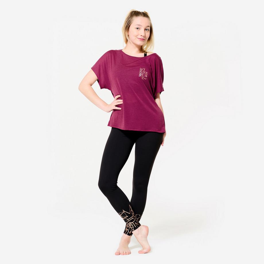 DOMYOS  T-shirt femme danse moderne fluide 