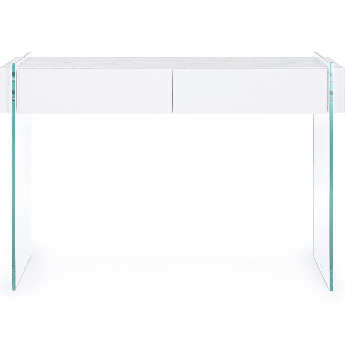 mutoni Console Line Wood blanc 110x40  