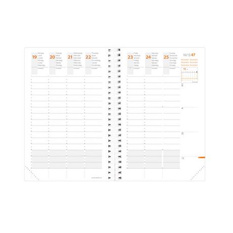 QUO-VADIS Quo Vadis - Recharge Agenda - Spiralé - 2025 - Time & Life Large - Semainier Planning - Multilingue - 13 mois de décembre à décembre - 16x24 cm - Papier Clairefontaine blanc - Fabrication française  