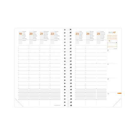 QUO-VADIS Quo Vadis - Recharge Agenda - Spiralé - 2025 - Time & Life Large - Semainier Planning - Multilingue - 13 mois de décembre à décembre - 16x24 cm - Papier Clairefontaine blanc - Fabrication française  